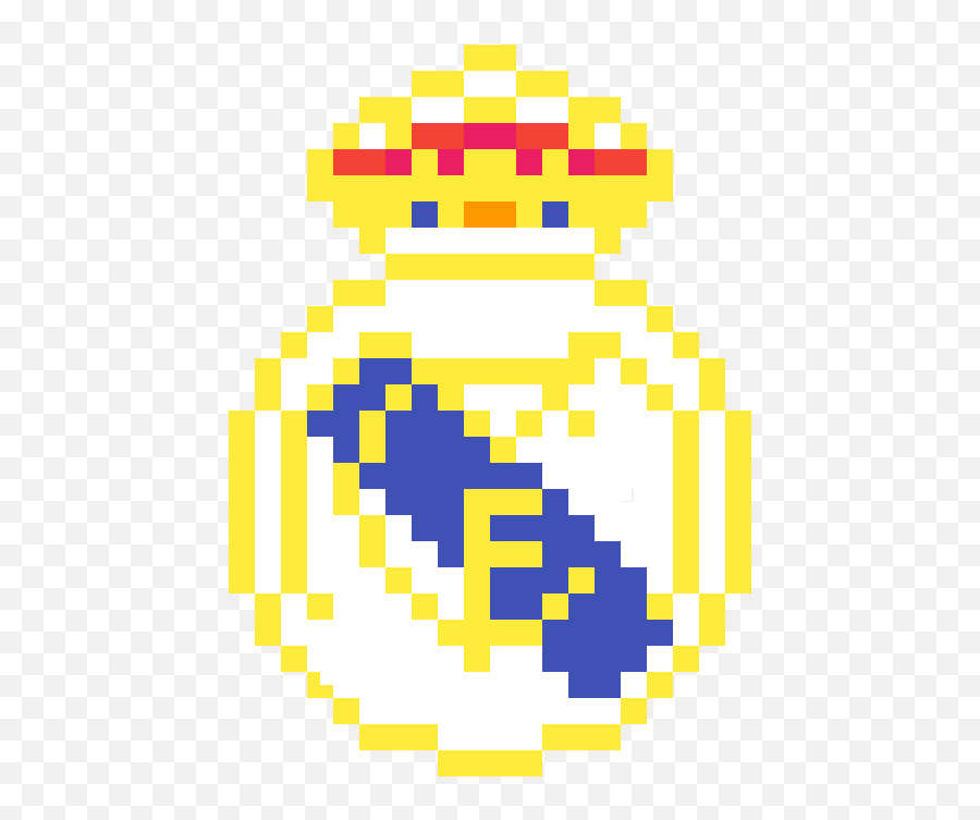 Real Madrid Logo - Real Madrid Pixel Art Emoji,Real Madrid Logo