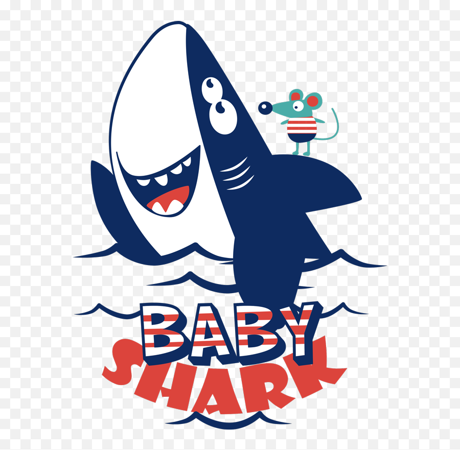 Baby Shark Sticker - Vinilo Baby Shark Emoji,Baby Shark Logo