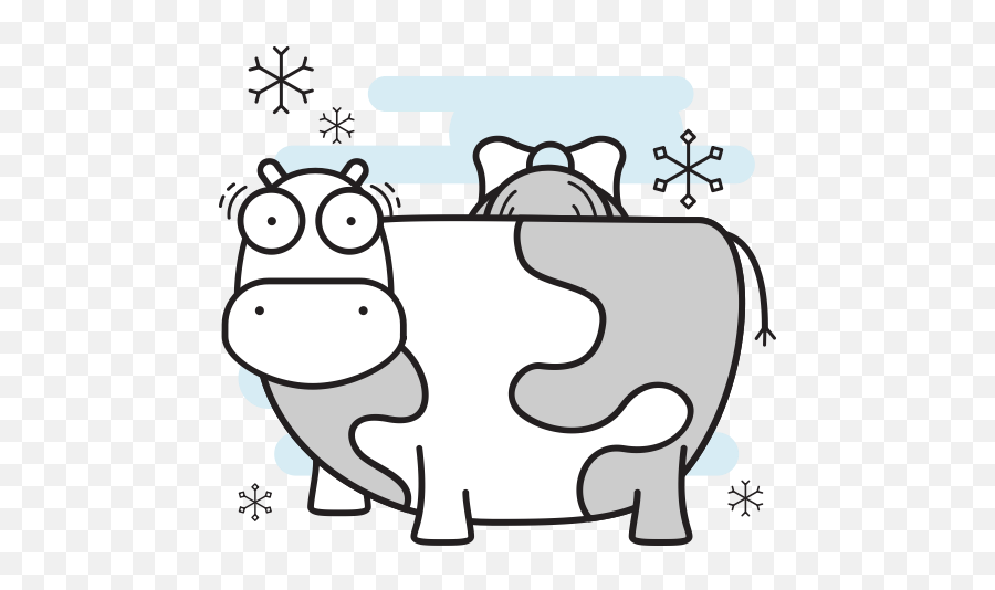 Christmas Cow Farm Maid Milking Icon Emoji,Maid Clipart