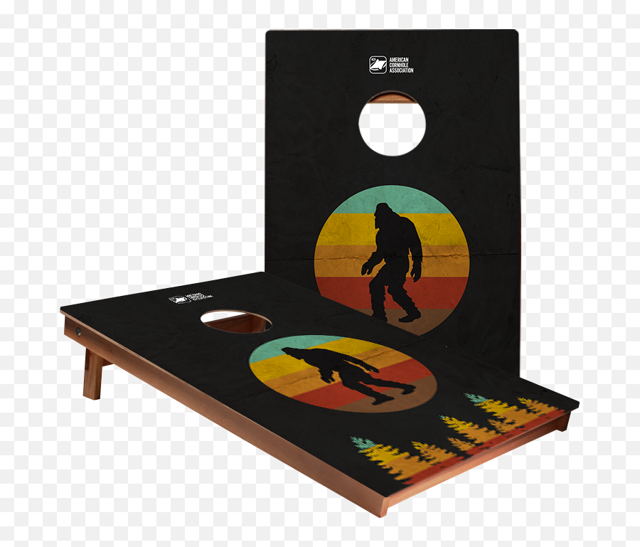 Dale Retro Sasquatch Recreation Cornhole Boards Emoji,Bigfoot Transparent