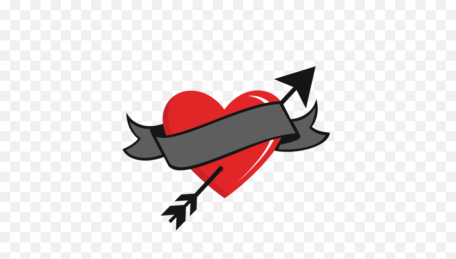 Arrow Through Heart Svg Scrapbook Cut File Cute Clipart Emoji,Cute Arrow Clipart