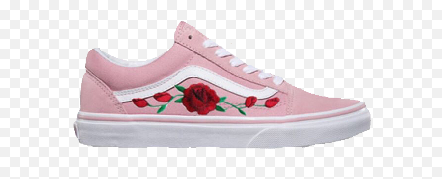 Download Vans Shoes Png Png U0026 Gif Base - Pink Vans With Roses Emoji,Vans Off The Wall Logo
