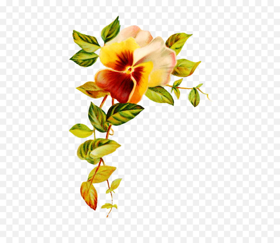 Corner With Pansy Flower - Pansy Flower Transparent Transparent Background Download Free Flower Border Emoji,Flower Transparent Background