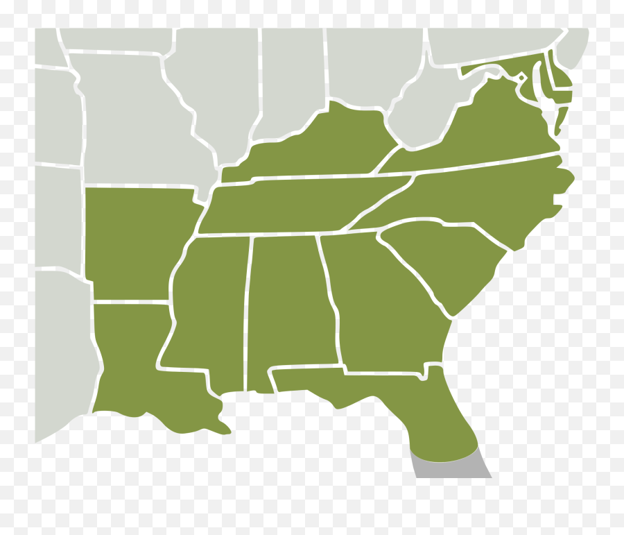 Vector Map Southeast Us - Dicerca Divaricata Range Map Emoji,Us Map Png