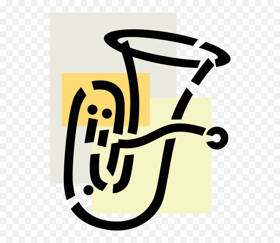 Vector Illustration Of Tuba Large Brass - Tuba Emoji,Tuba Clipart