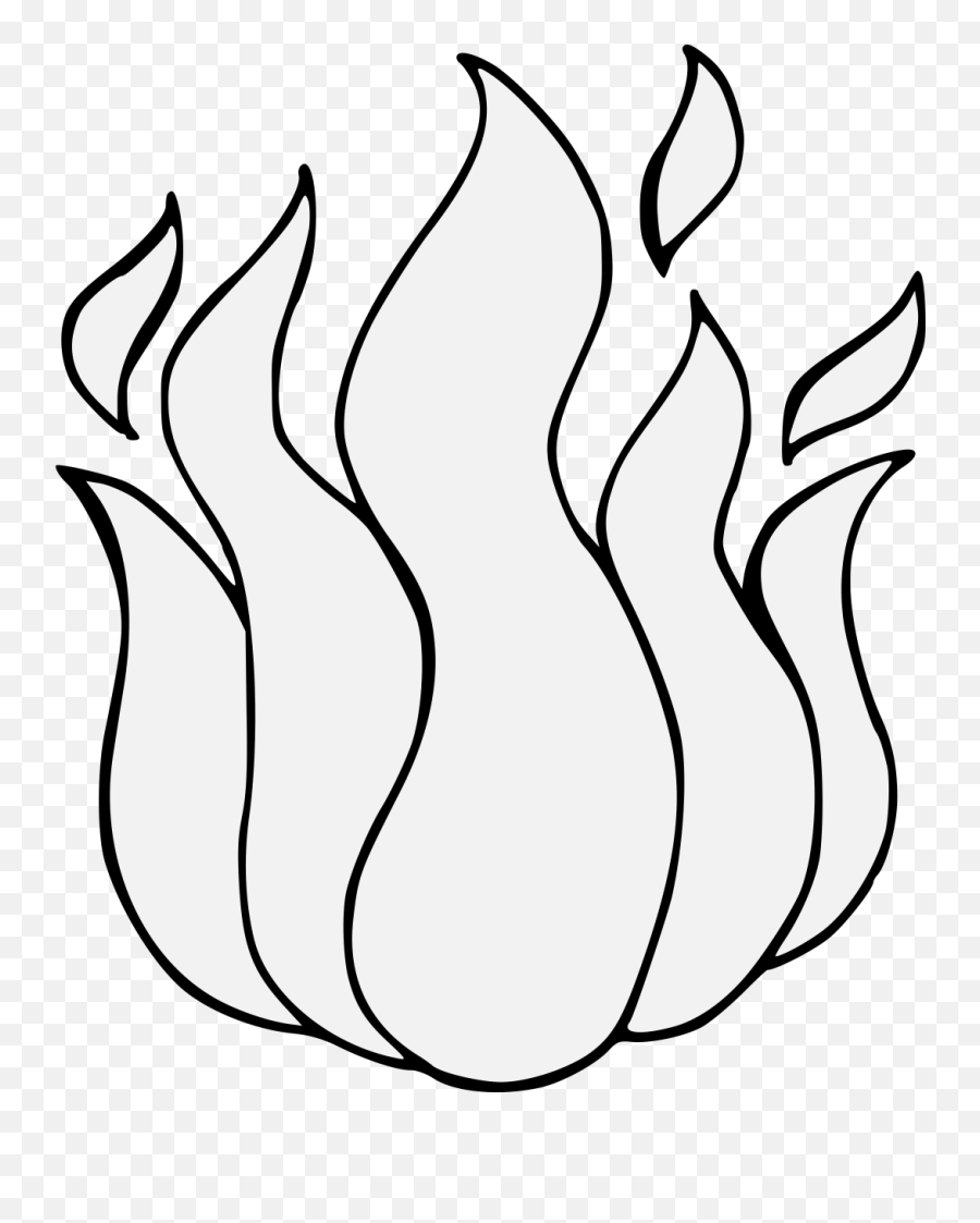Flames Clipart Traceable - Png Download Full Size Clipart Vertical Emoji,Flames Clipart Black And White