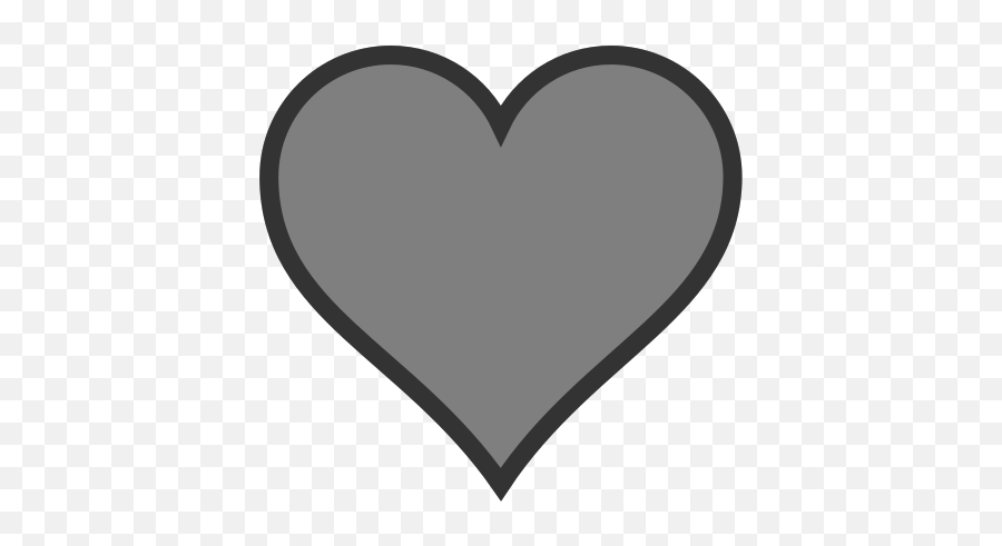 Gray Heart Clip Art At Clkercom - Vector Clip Art Online Red Heart Clipart Emoji,Ampersand Clipart
