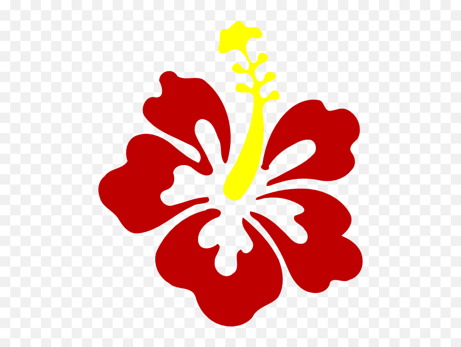 One Hibiscus Clipped Art Clip Art At Clkercom - Vector Clip Emoji,Tropical Flower Png