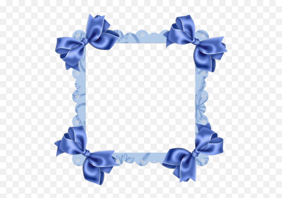 Blue Transparent Frame With Bow Frame Clipart Frame Emoji,Blue Frame Png