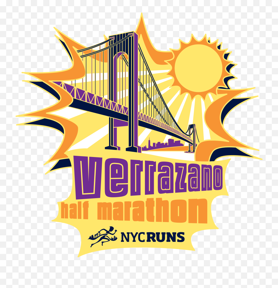 Medals Clipart Half Marathon - Narrows Verrazano Bridge Logo Verrazano Half Marathon Emoji,Bridge Logo