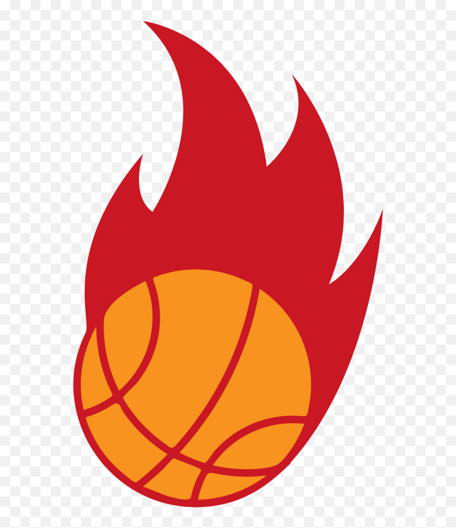 Download Full Size Of Basketball On Fire Logo Flame Png - For Basketball Emoji,Fire Logo