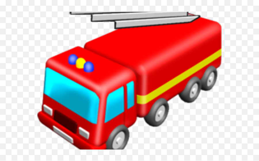 Fire Truck Clipart Long Truck - Png Download Full Size 3d Cartoon Fire Truck Emoji,Firetruck Clipart