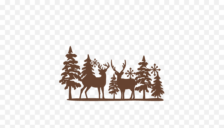 Pin - Winter Christmas Scene Silhouette Emoji,Winter Scene Clipart