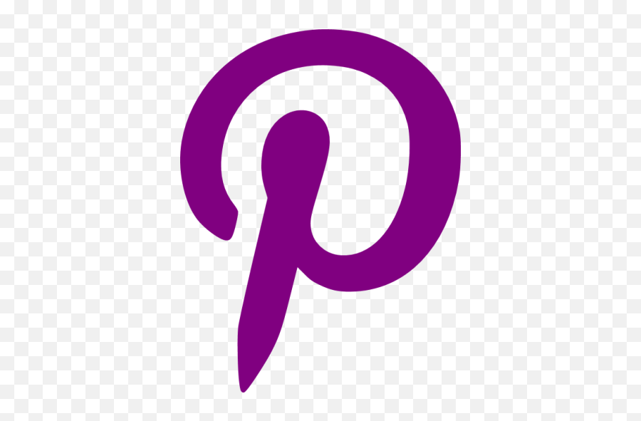 Purple Pinterest Icon - Free Purple Social Icons Transparent Purple Pinterest Logo Emoji,Pinterest Logo
