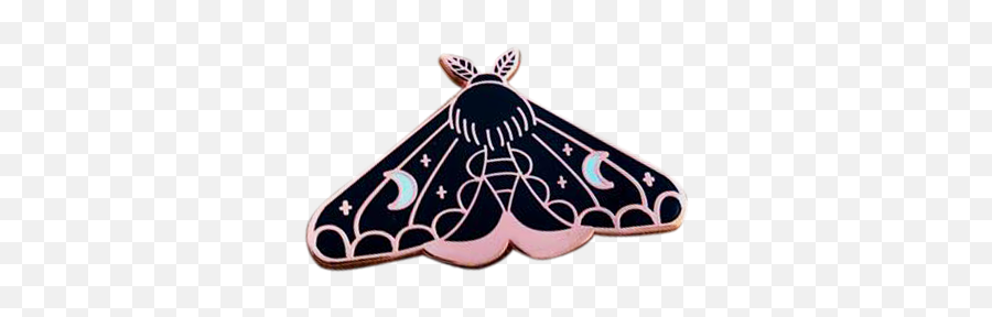 Black Moth Pin - Girly Emoji,Moth Transparent