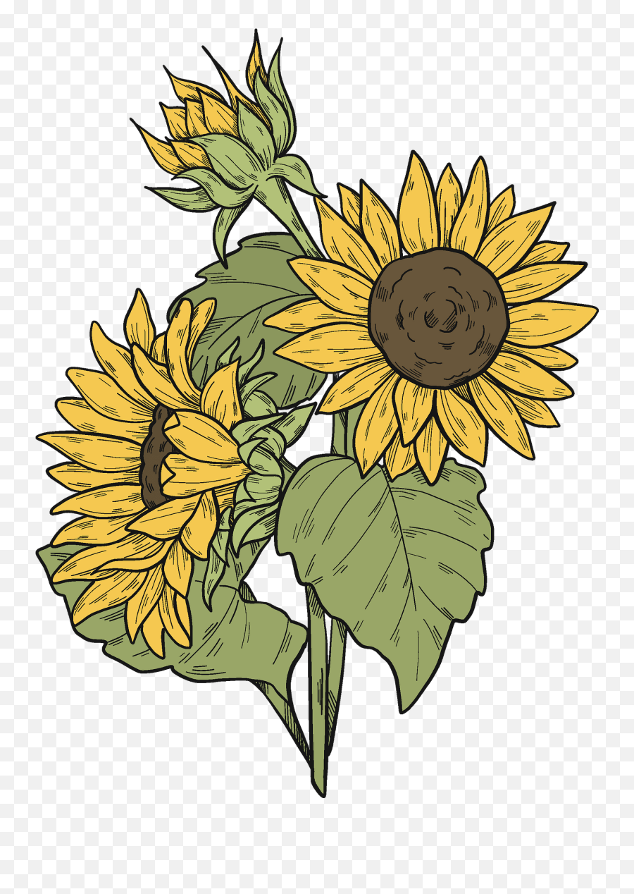 Sunflowers Clipart - Sunflower 3d Clip Art Emoji,Sunflower Clipart