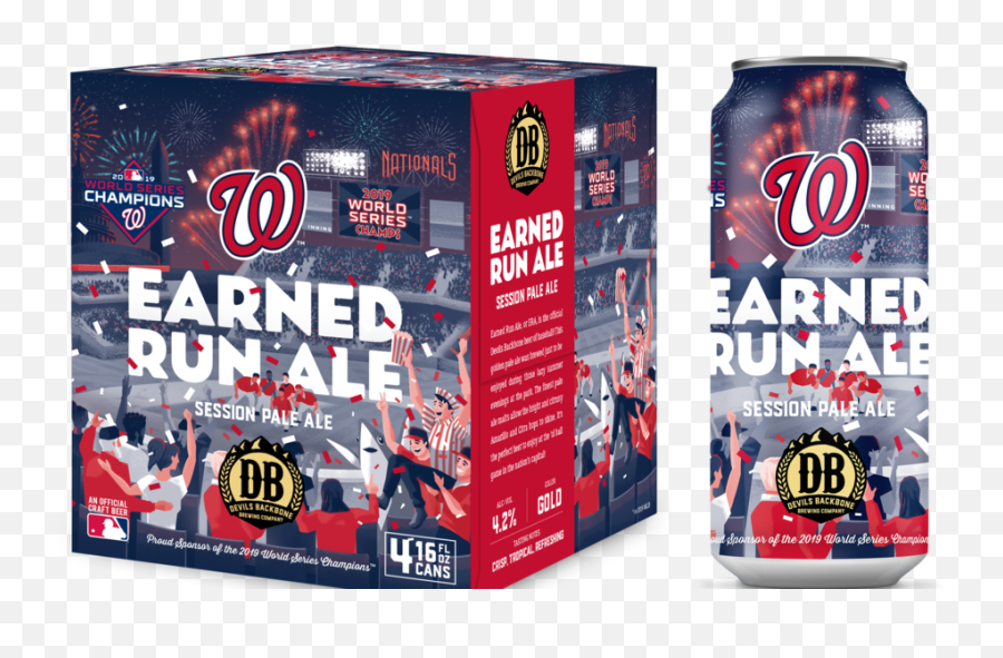 Devils Backbone Brewing Company - Washington Nationals Beer Can Emoji,2019 World Series Logo