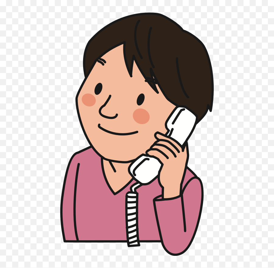 Openclipart - Person Using Telephone Clipart Emoji,Talking Clipart