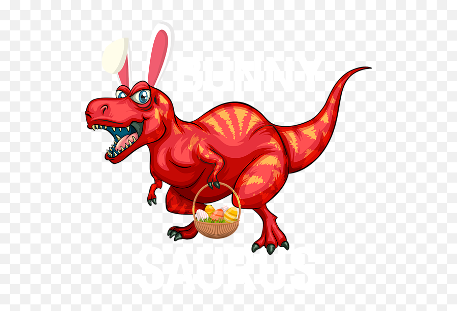 Easter Bunny Saurus Colourful T Rex Egg Basket Gift Iphone Emoji,Dinosaur Egg Clipart