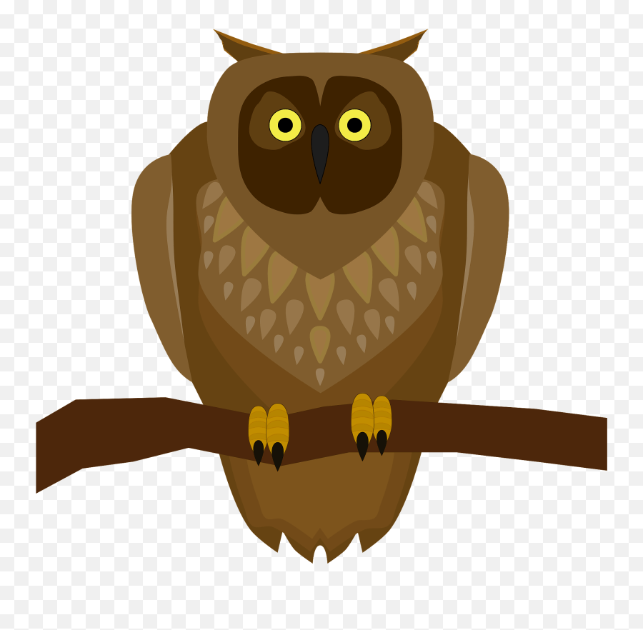 Owl On Branch Clipart Free Download Transparent Png Emoji,Owl On Branch Clipart