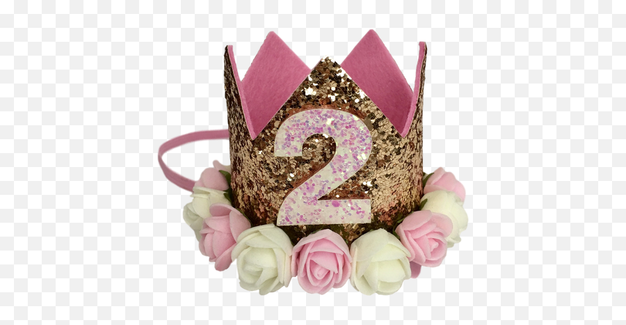Glitter Glam 2nd Birthday Crowns 2 Colours Available Emoji,Birthday Crown Png