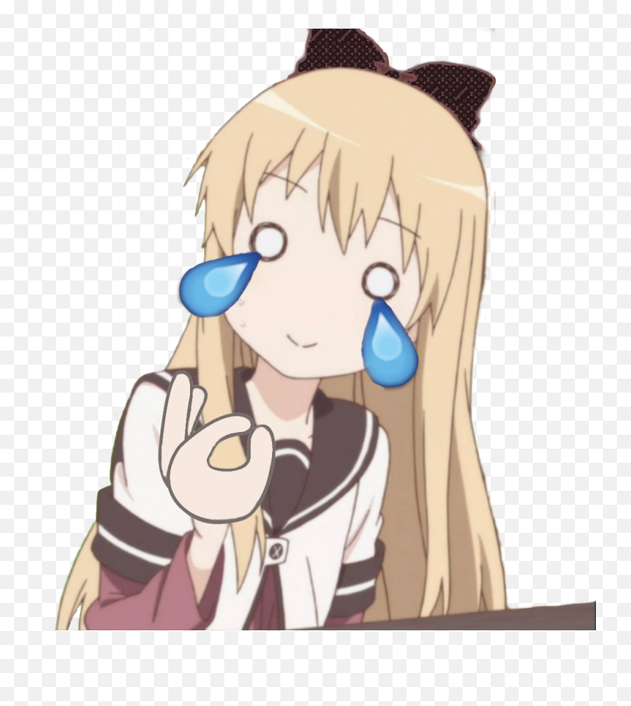 Anime Girl Face Meme Transparent Image - Girly Emoji,Meme Transparent
