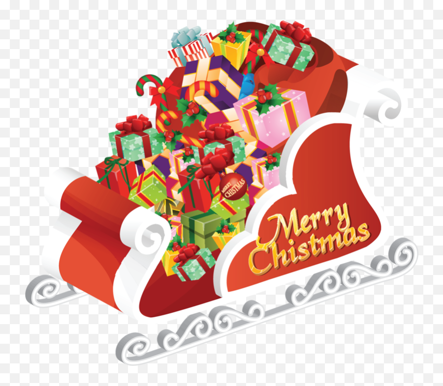 Santa Sleigh Png - Iphone Merry Christmas Emoji,Santa Sleigh Clipart