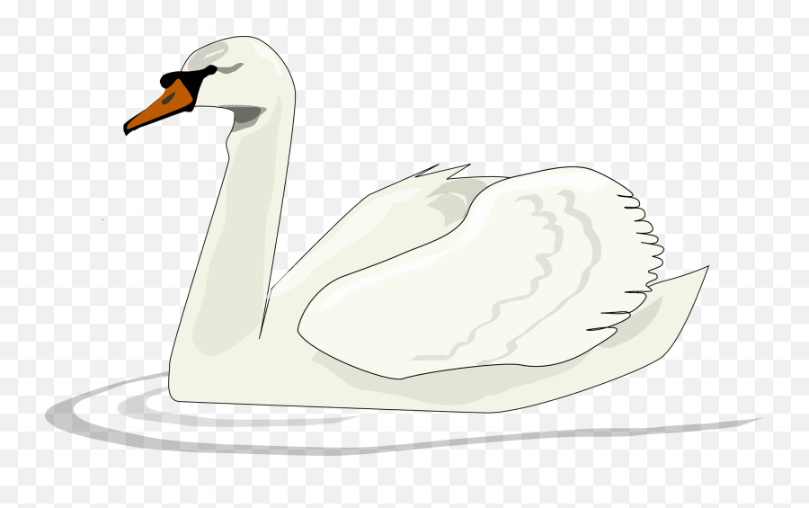 Swan Swimming - Swans Swimming Clipart Emoji,Swan Clipart
