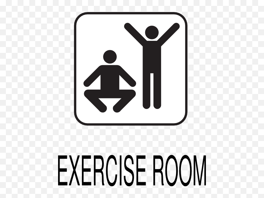 Exercise Room Clip Art At Clker - Exercise Room Sign Emoji,Room Clipart