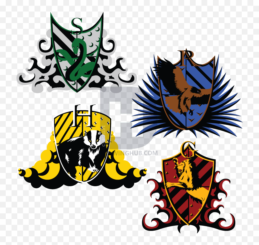 Harry Potter House Logo Png - Harry Potter House Logos Transparent Emoji,Hogwarts Logo