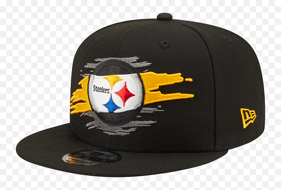 Pittsburgh Steelers Toque Traditional Stripe Pom U2013 More Than - Atlanta Braves Hat Emoji,Steelers Logo Black And White