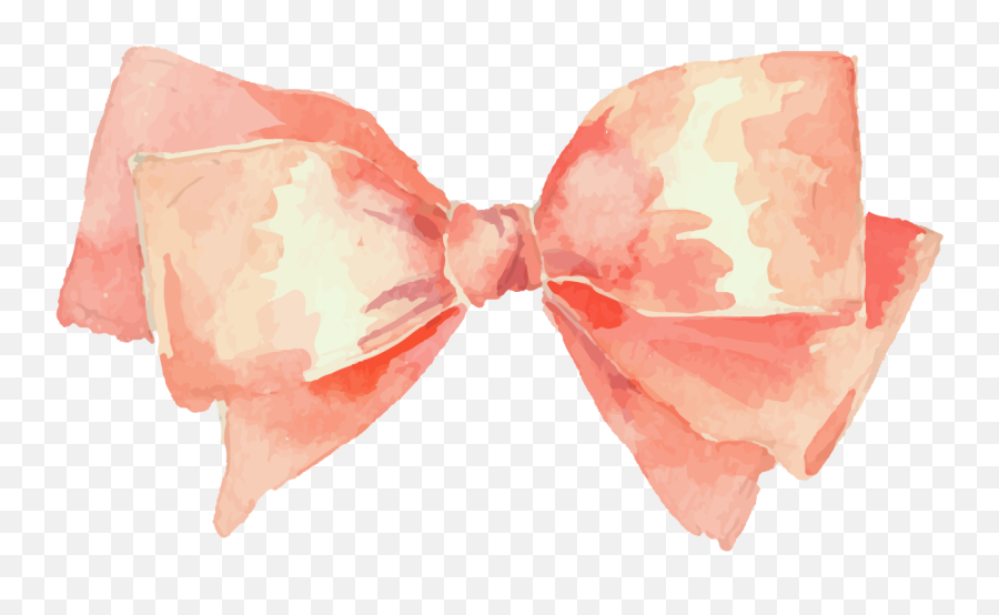 Pink Watercolor Bow Png Transparent Png - Water Colour Bow Png Emoji,Pink Watercolor Png