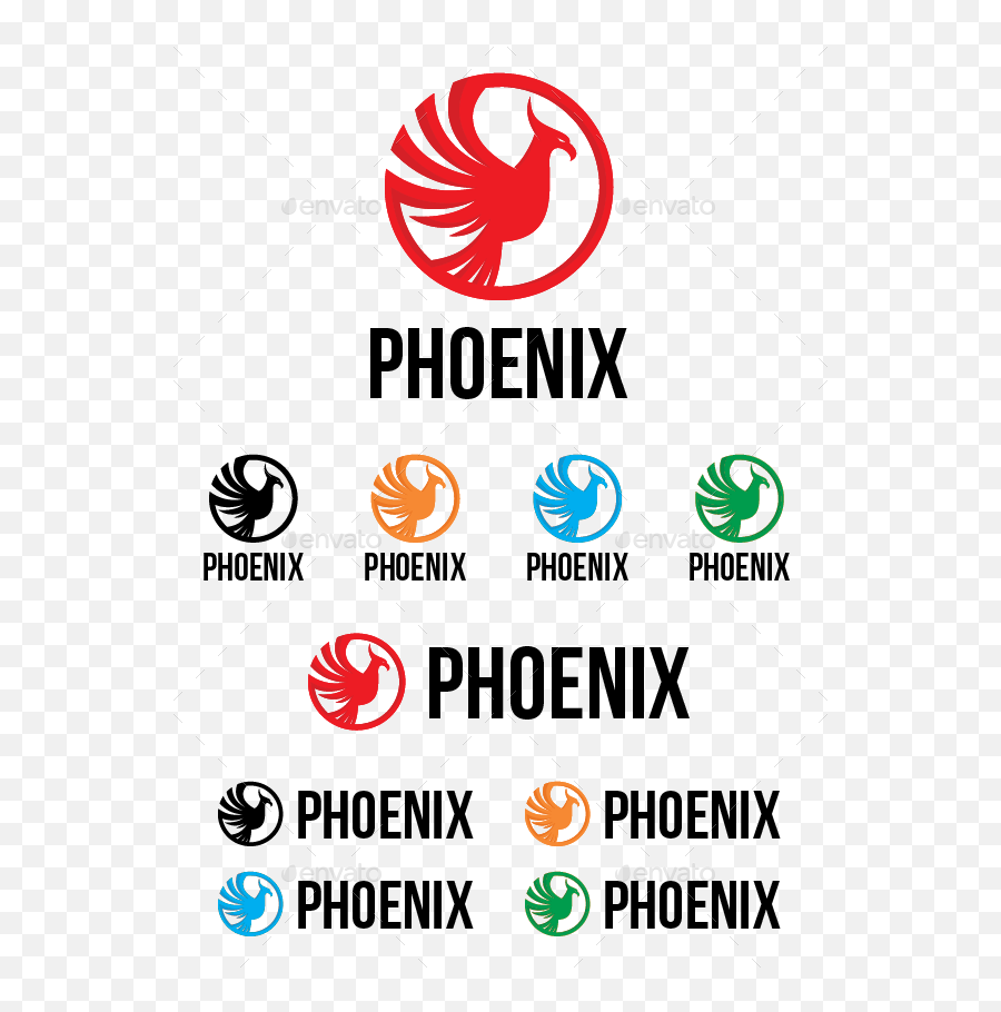 Phoenix Logo Template - Vertical Emoji,Phoenix Logo