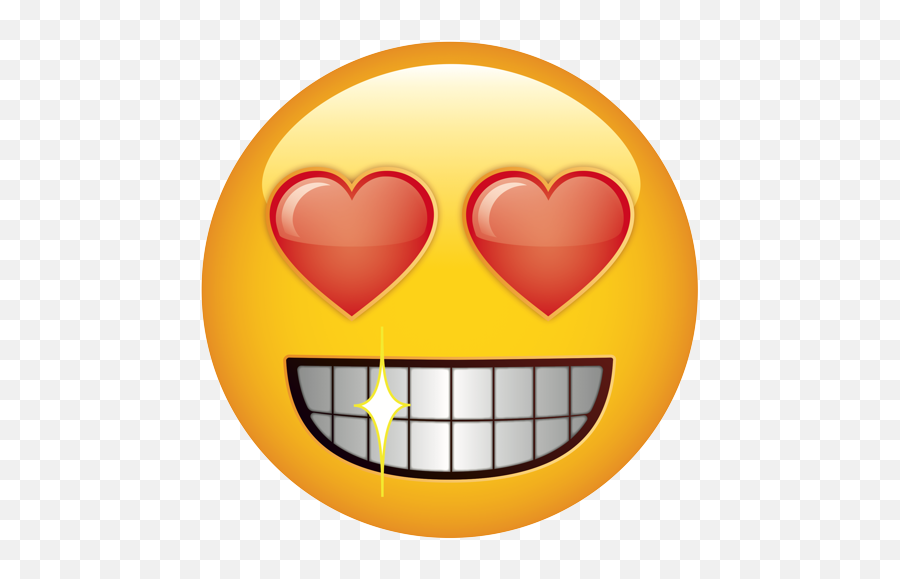 Heart Eyes Variant Beaming Smile - Clip Art Emoji,Heart With Eyes Logo