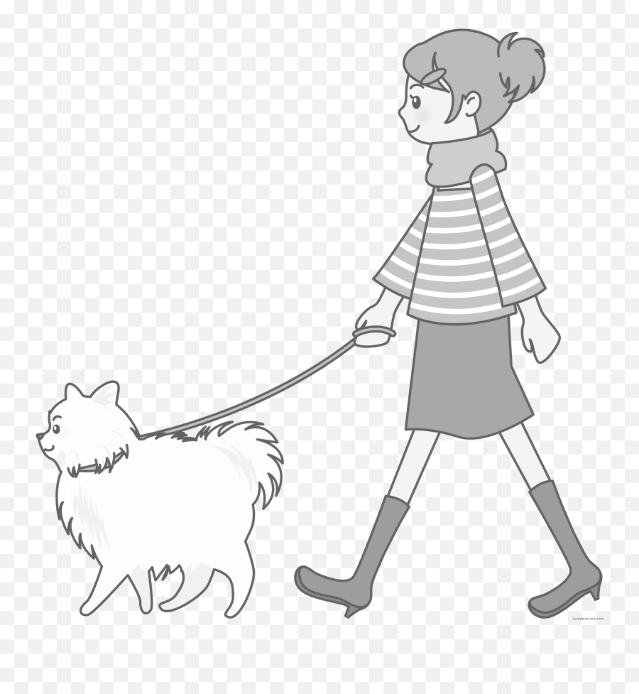 Dog Walking Graphic Transparent - Walk The Dog Clipart Black And White Emoji,Dog Clipart Black And White