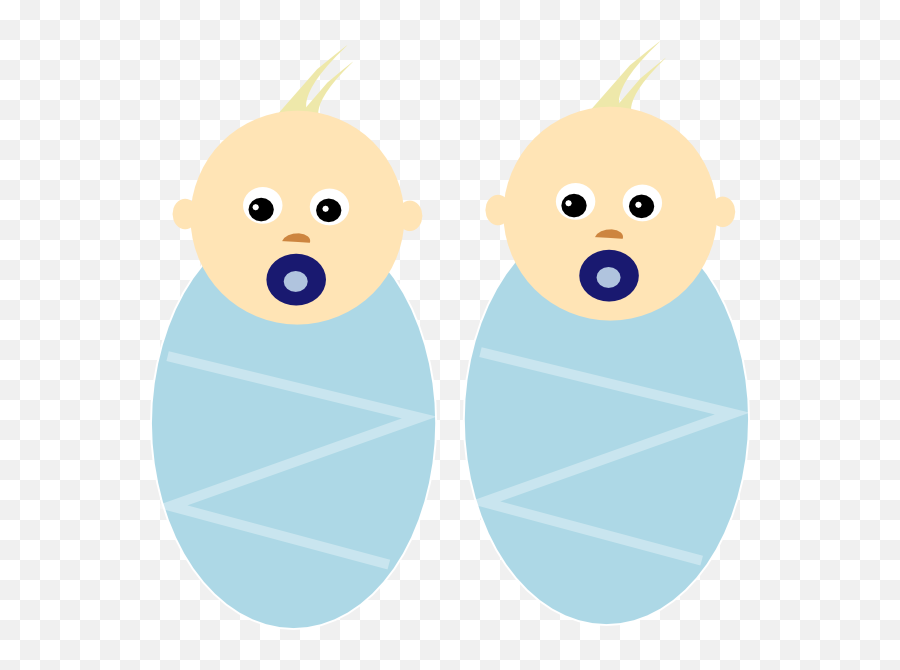 Twin Baby Boys Clip Art At Clker - Twin Boys Clip Art Emoji,Baby Boy Clipart