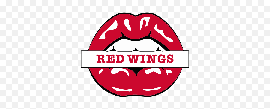 Detroit Red Wings Lips Logo Vinyl Decal Stk - Nhllips011 Emoji,Detroit Red Wings Logo Png