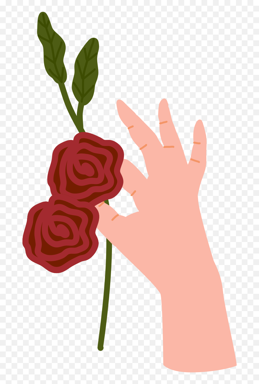 Hand Holding Cloves Flower Wall Sticker - Tenstickers Emoji,Politics Clipart
