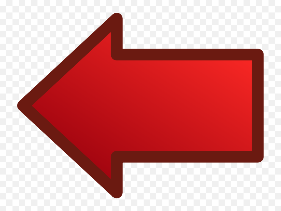 Red Arrow Transparent - Red Arrow Pointing Left Emoji,Red Arrow Transparent