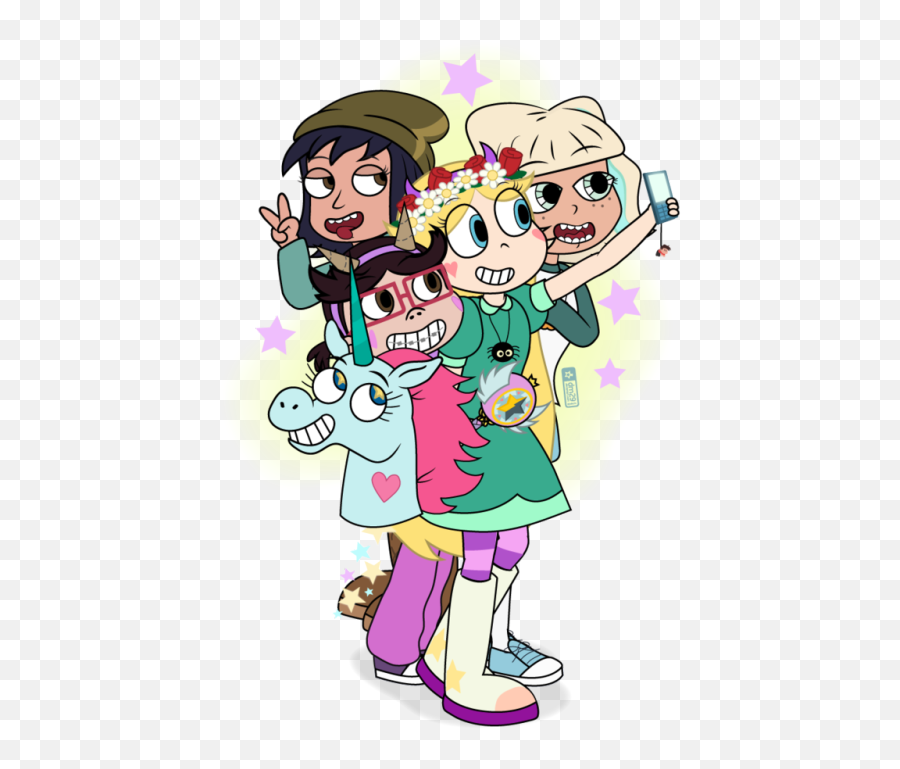 Download U201c Star Butterfly And Her Girl Friends In Emoji,Star Butterfly Png