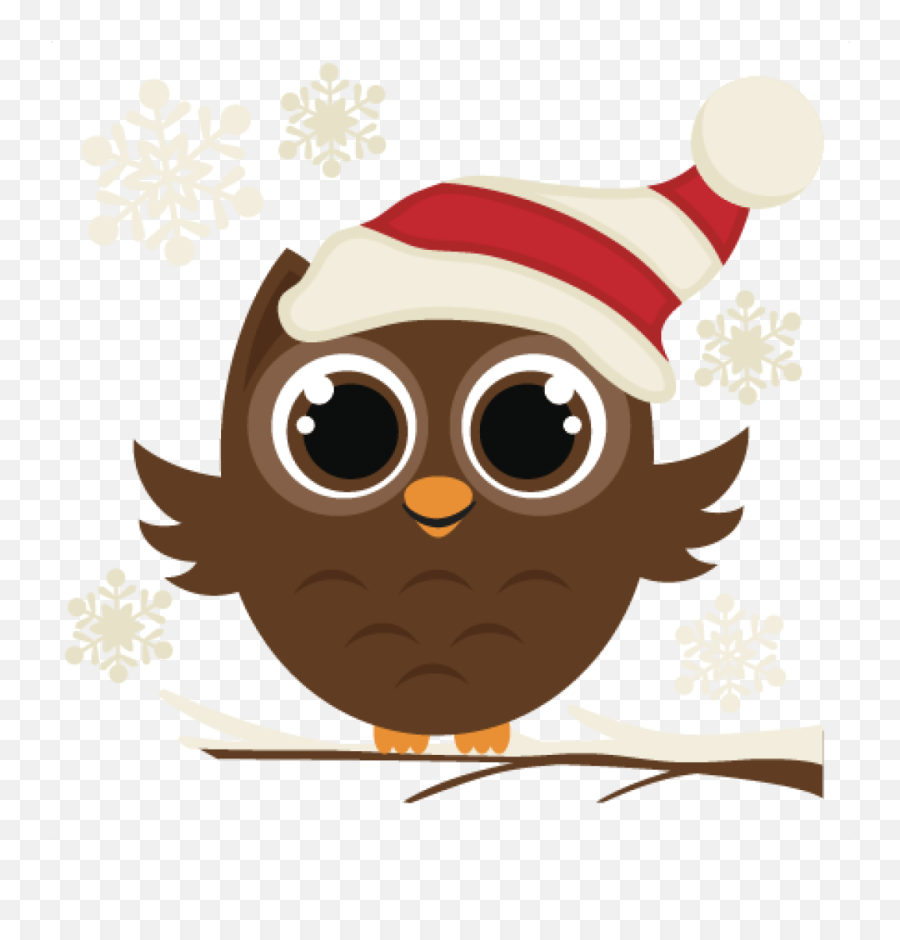 Owl Clipart Winter Owl Winter - Christmas Owl Emoji,Owl Clipart