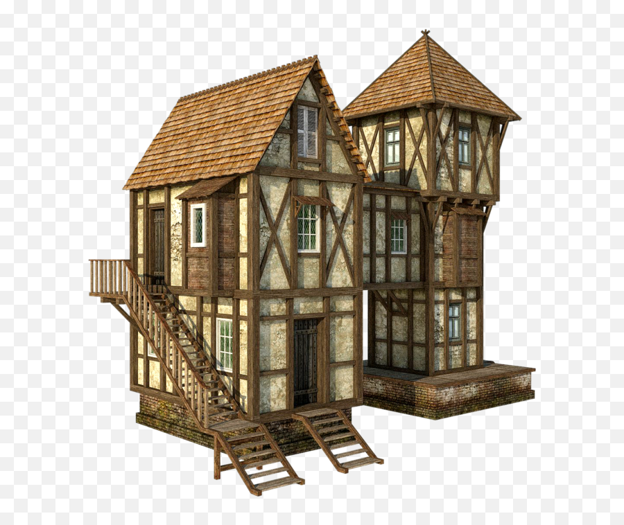 Download Medieval House 1c - Transparent Medieval House Png Medieval House Png Emoji,House Transparent