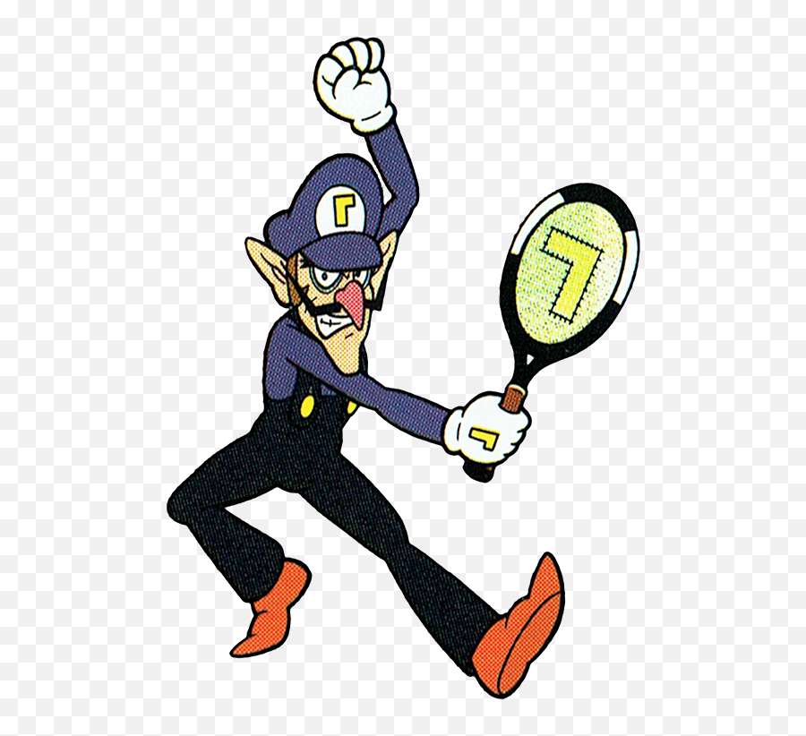 Waluigiu0027s First 2d Artwork From Mario Tennis On The Game Boy - Concept Art Waluigi Mario Tennis Emoji,Waluigi Png