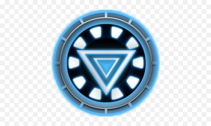 Iron Man Logo Symbol Arc Reactor Blue - Iron Man Para Celular Emoji,Iron Man Logo