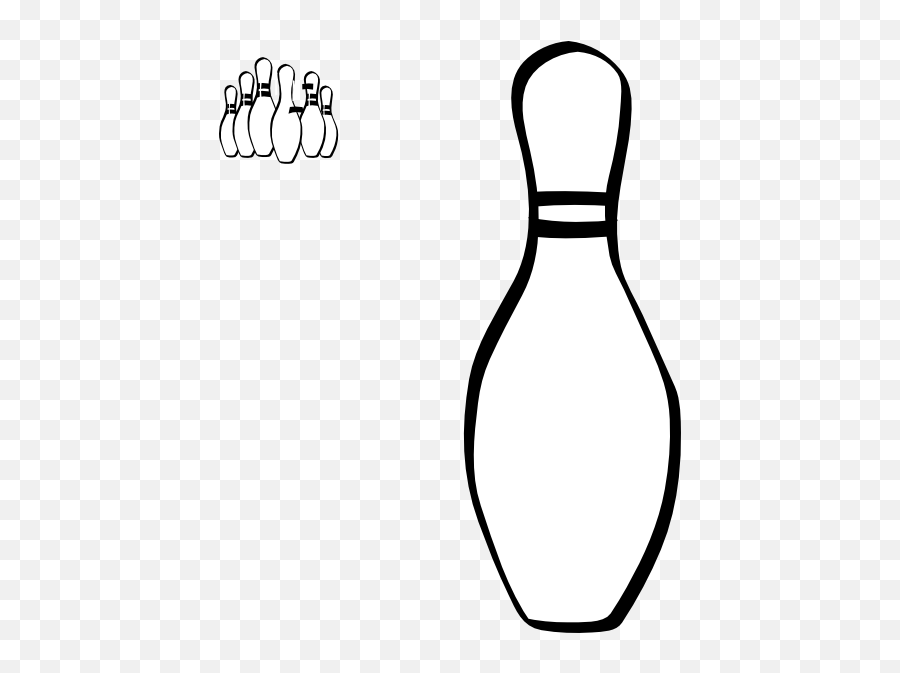 Bowling Pins Clip Art At Clker - Silhouette White Bowling Pin Emoji,Bowling Pin Clipart