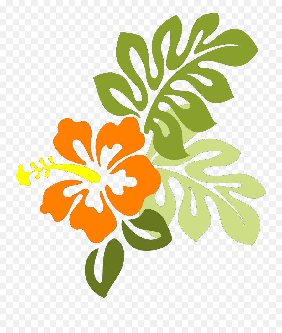 Orange Hibiscus Svg Vector Orange Hibiscus Clip Art - Svg Orange Hibiscus Flower Clipart Emoji,Hibiscus Clipart