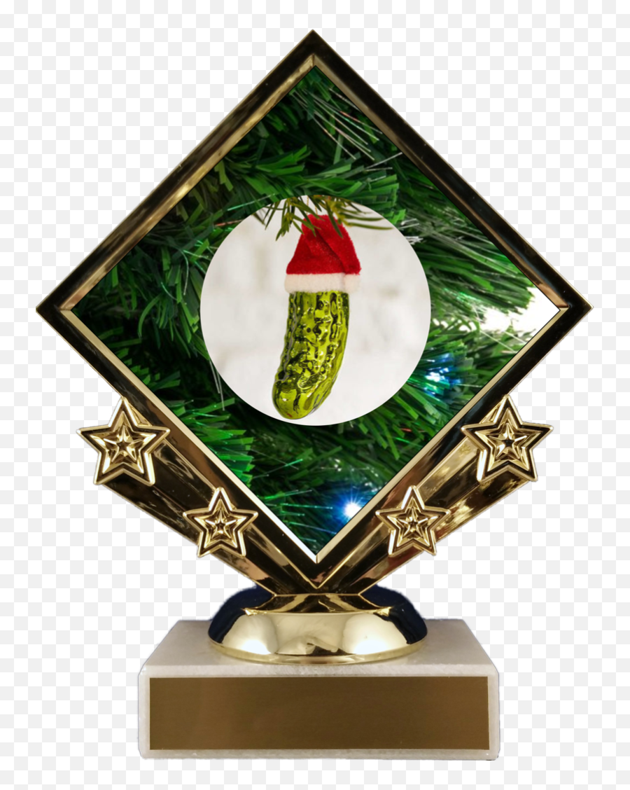 Diamond Star Christmas Pickle Logo - Taco Trophy Emoji,Trophy Logo