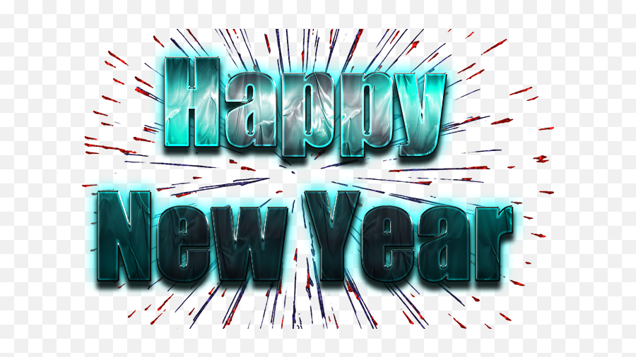 Happy New Year Word Png Clipart - Blue Transparent Blue Happy New Year Png Emoji,Happy New Year Clipart