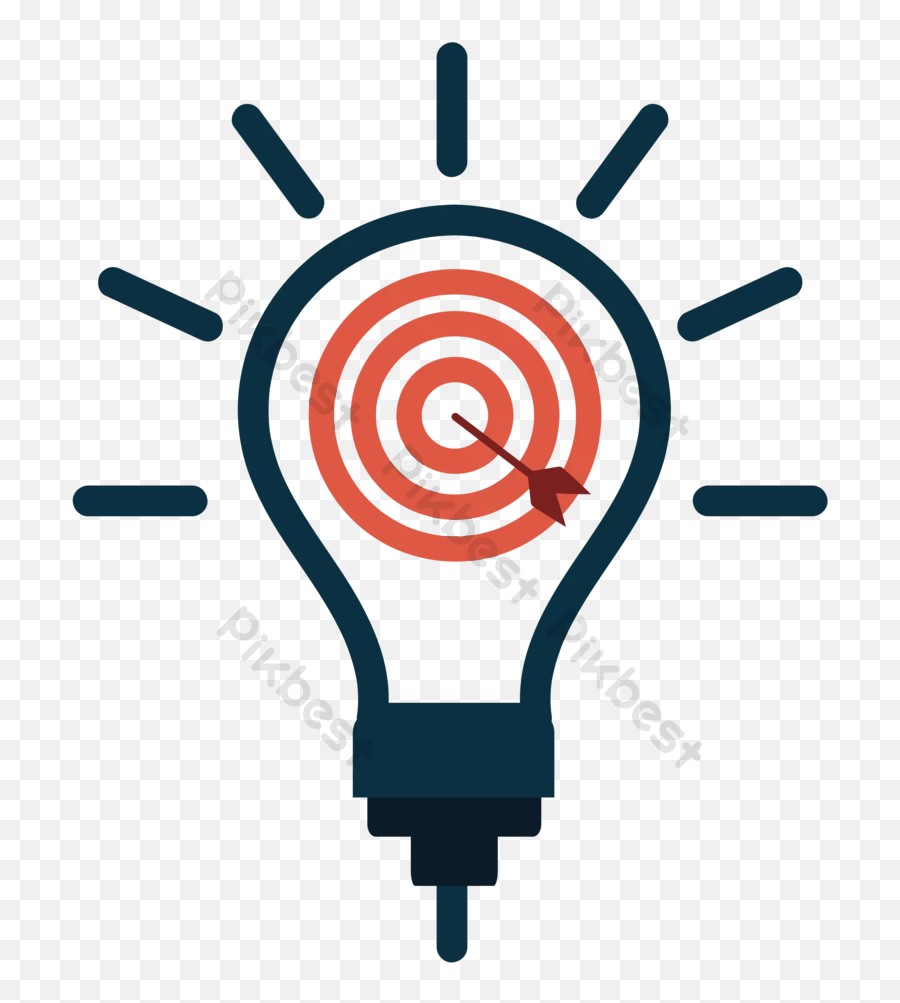 Cartoon Flat Light Bulb Bullseye Vector Element Png Images - Panoptico Png Emoji,Bullseye Png