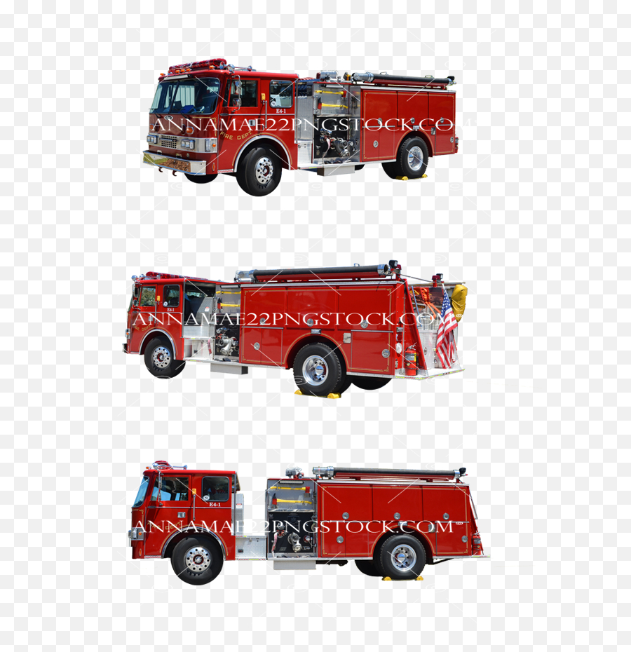 Fire Engine Truck 3 Views Png Stock - Synthetic Rubber Emoji,Fire Truck Png